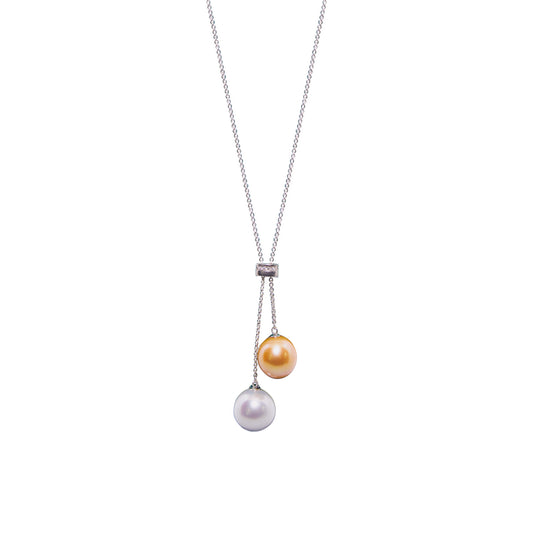 Adjustable Sunlit Harmony Pearl Necklace