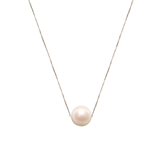 Gold-filled Solitaire Pearl Necklace