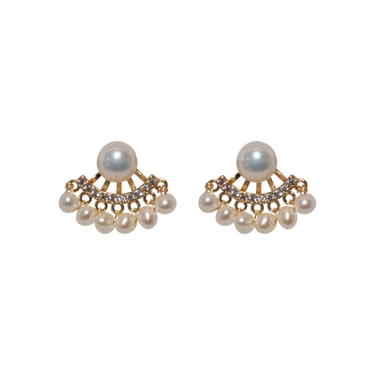 Princess Jacket Pearl Studs