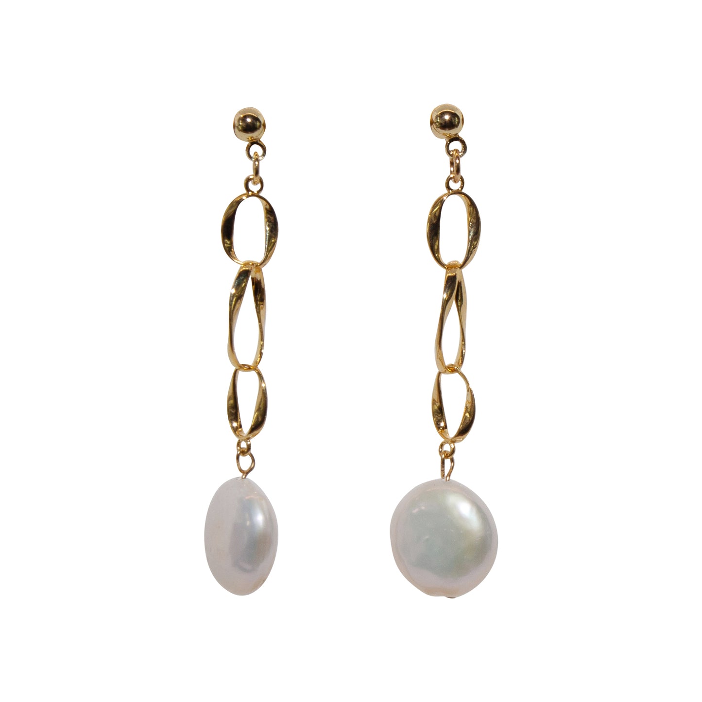 Triple Halo Baroque Pearl Earrings