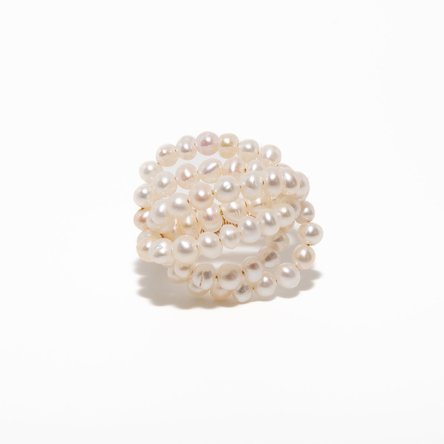 Coral Bed Gold-Filled Pearl Ring