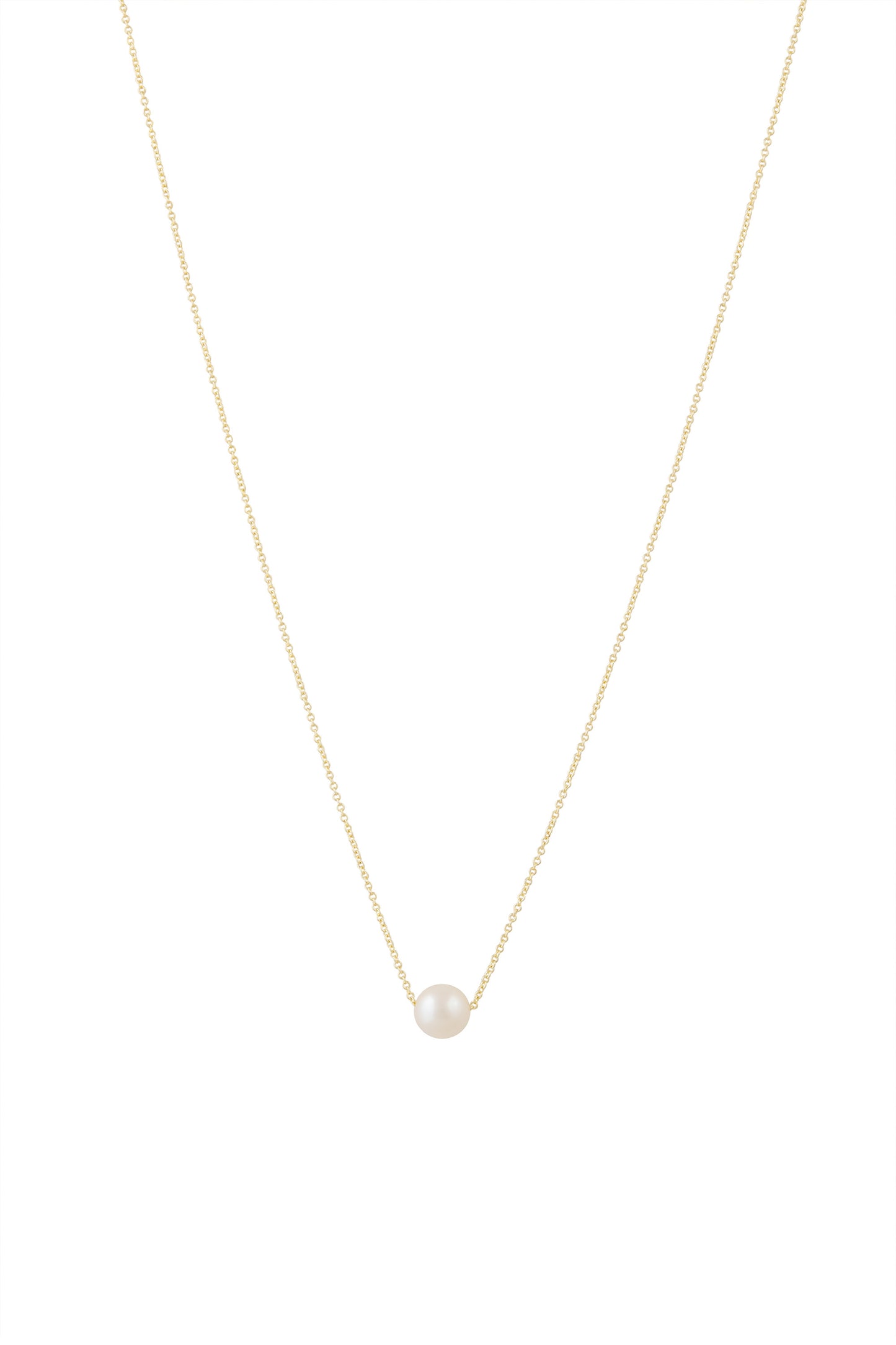 8 - 8.5 mm Gold-filled Solitaire Necklace