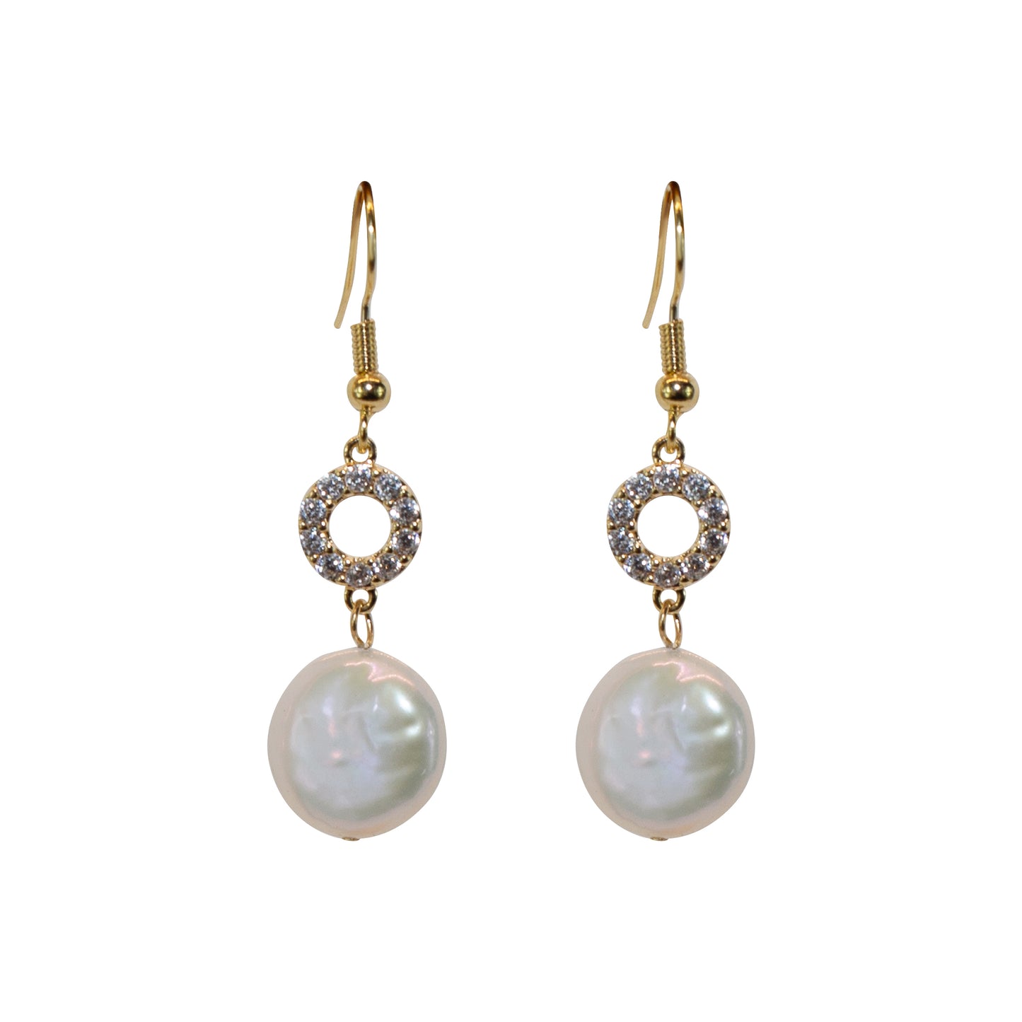 Baroque Coin Pearl Earrings