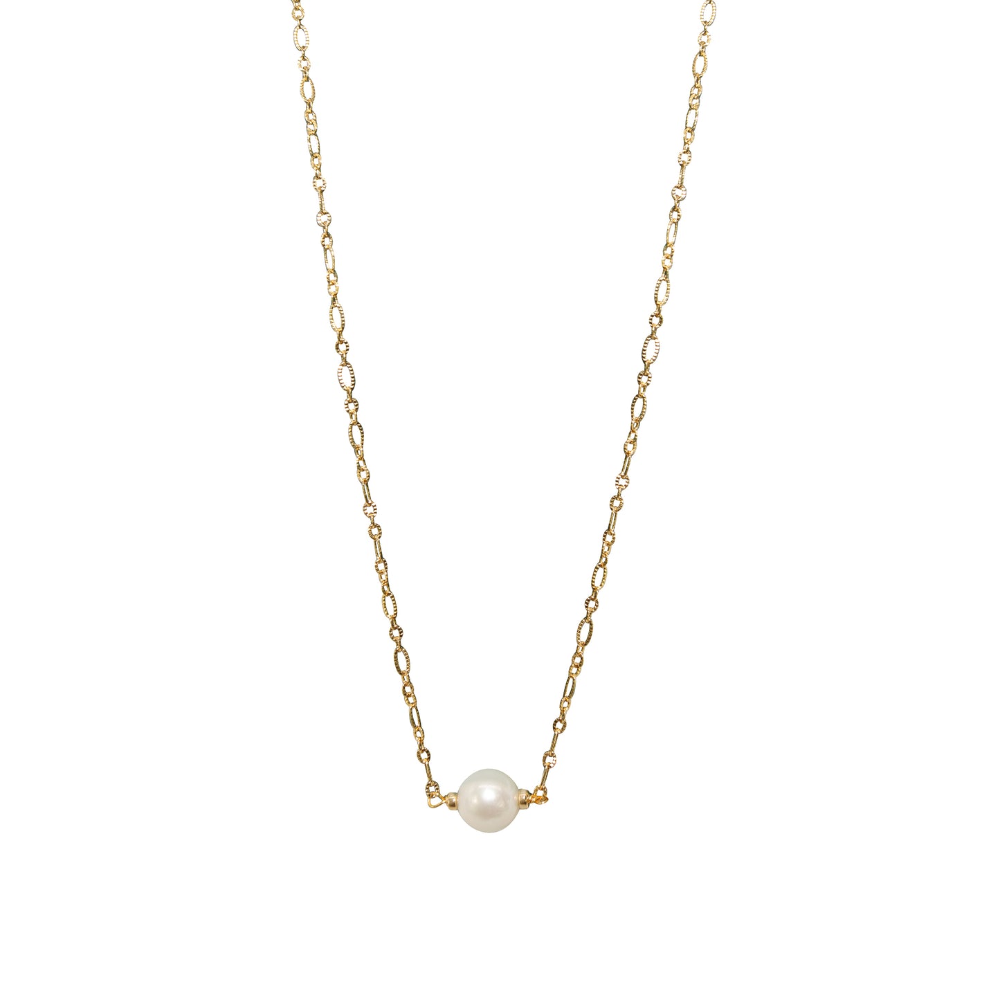 Golden Link Necklace, 9mm