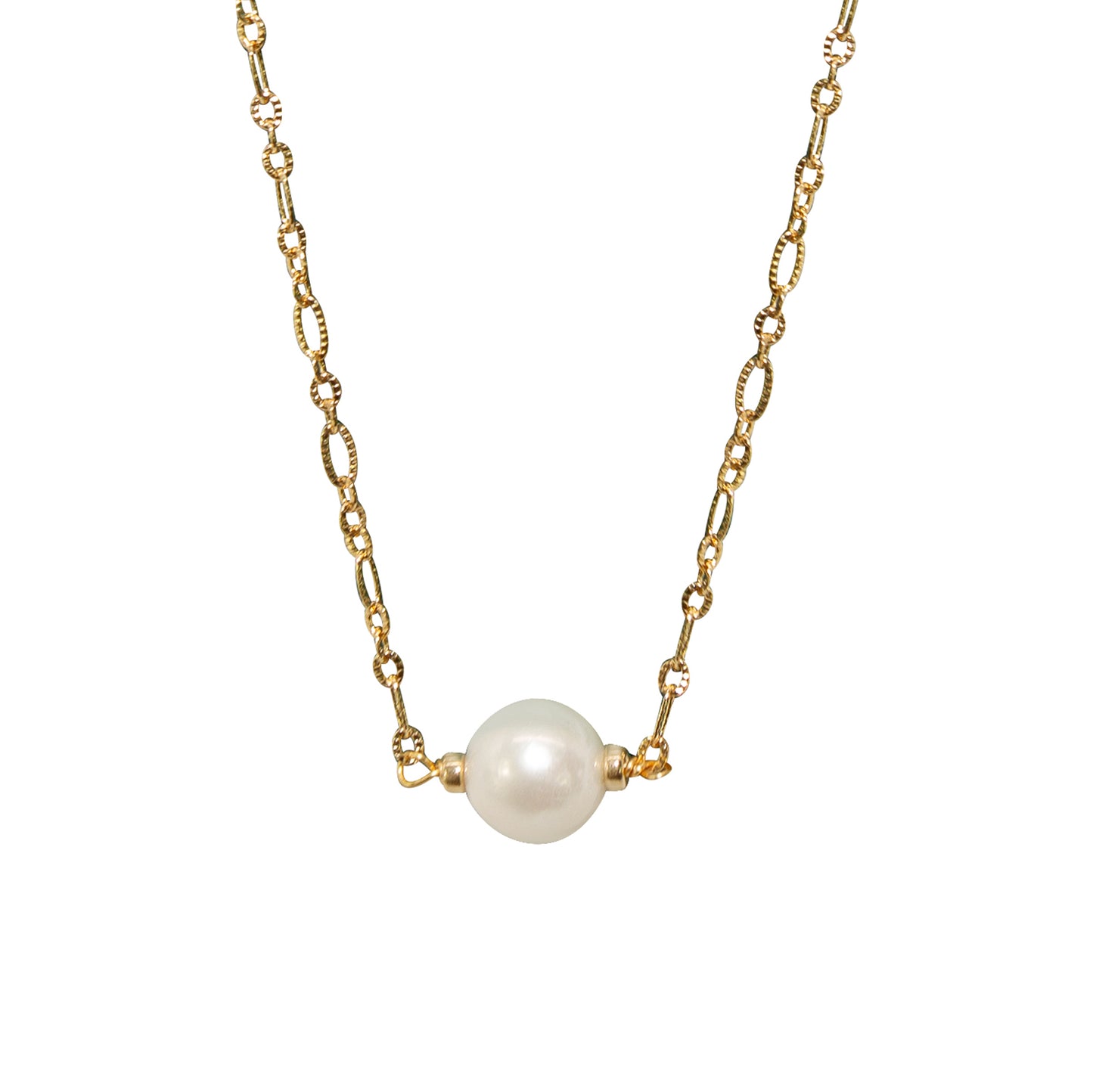 Golden Link Necklace, 9mm