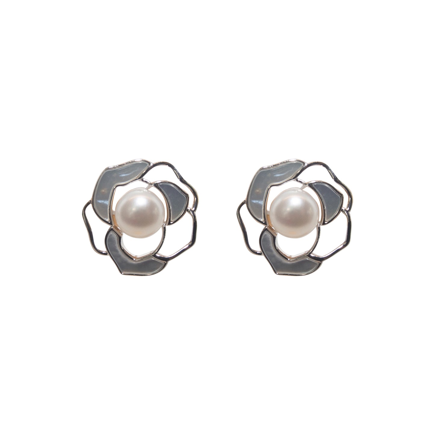 Silver Rosette Studs