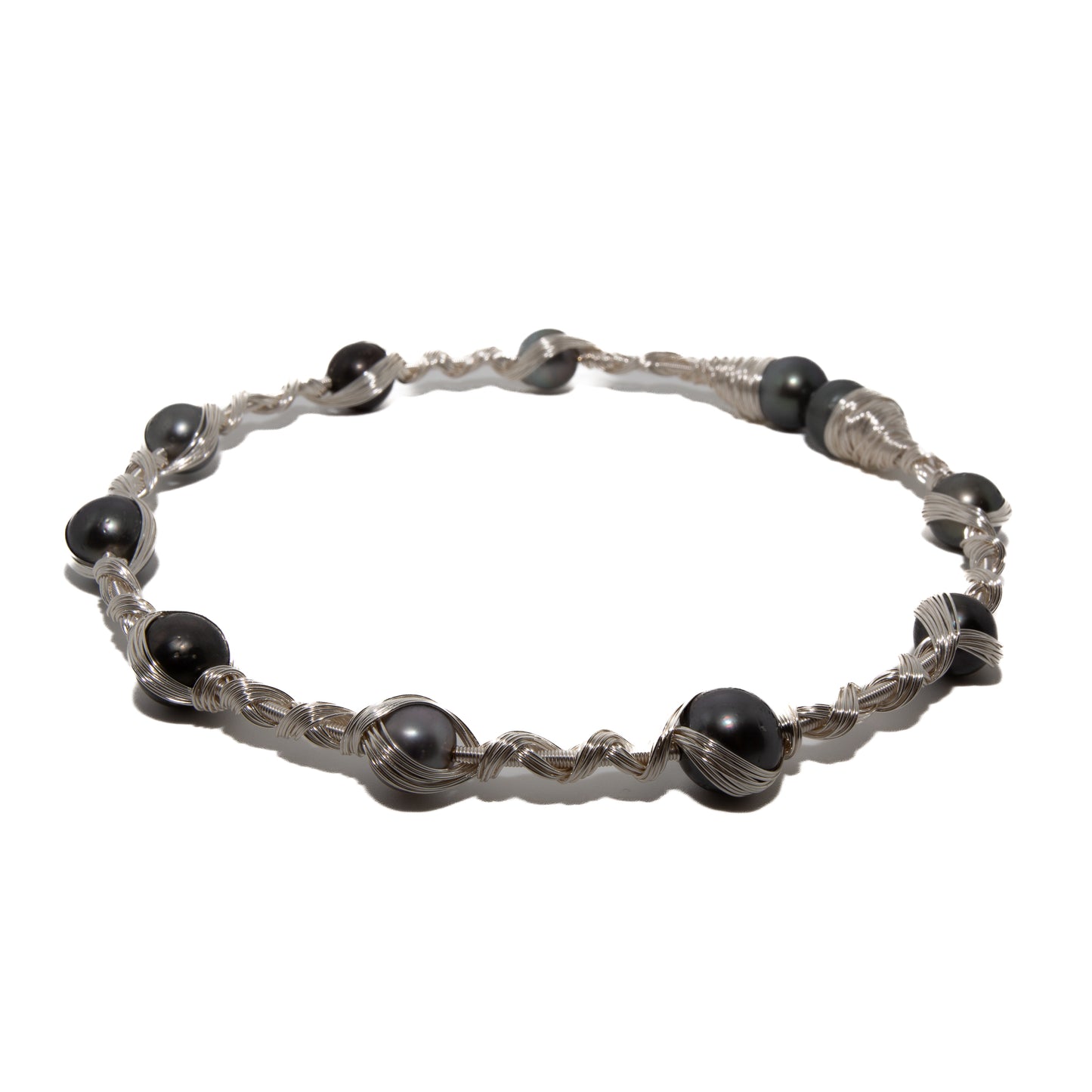 White Gold Tide Tahitian Necklace