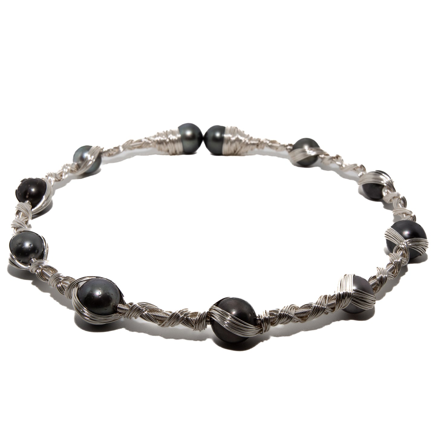 White Gold Tide Tahitian Necklace