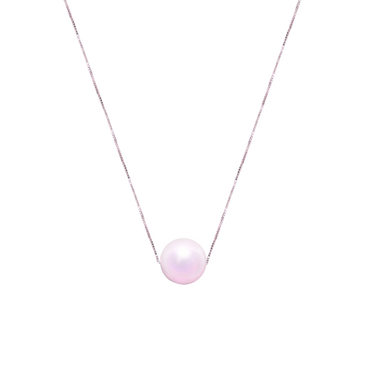 Sterling Silver  Solitaire Pearl Necklace