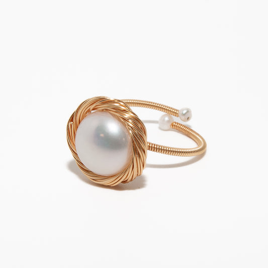 Pearl Serenade Gold Ring
