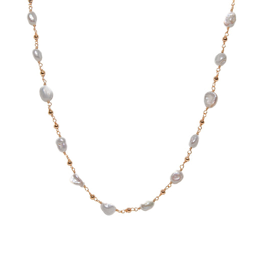 28-inch Keshi Cascade Necklace