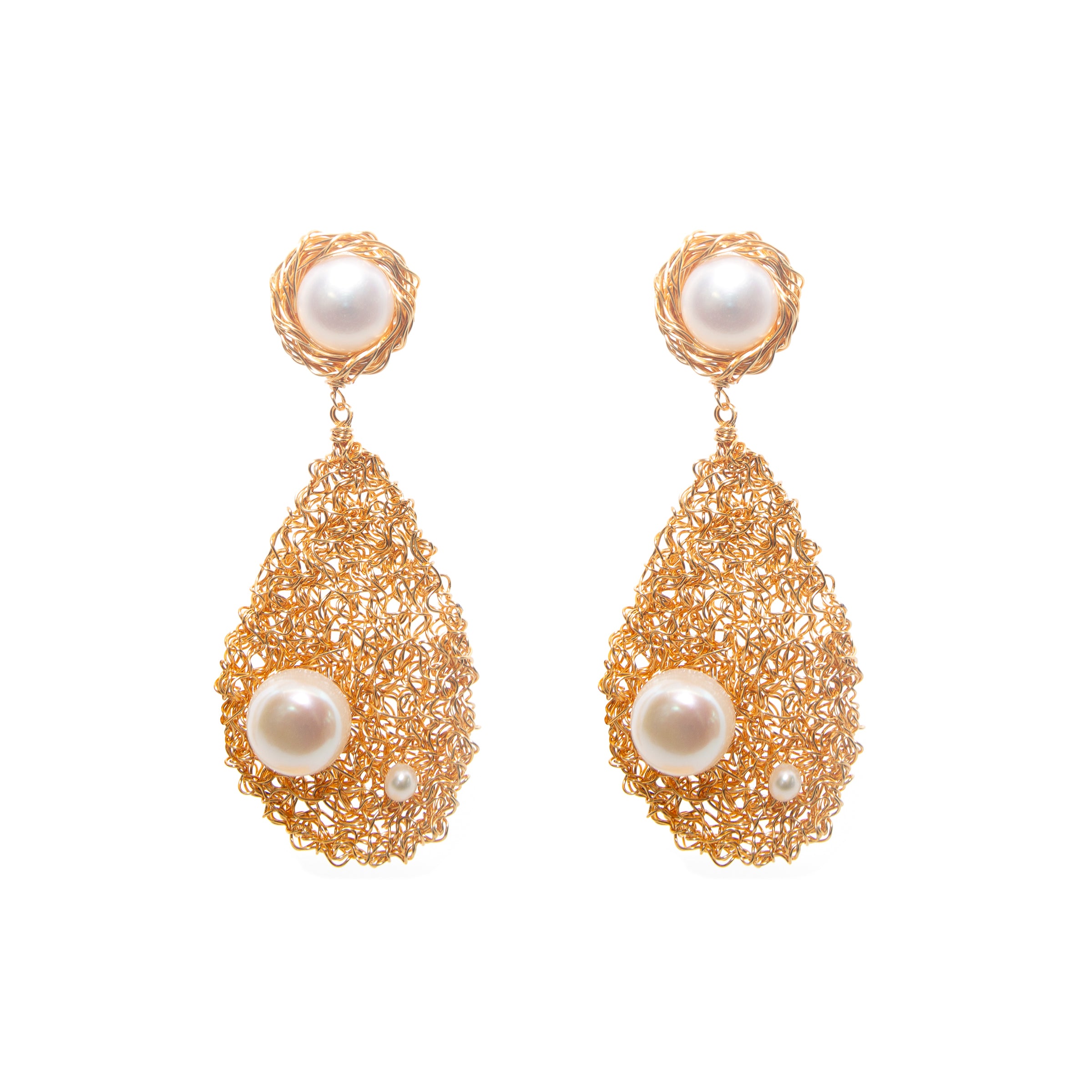 Gold outlet Nest Earrings