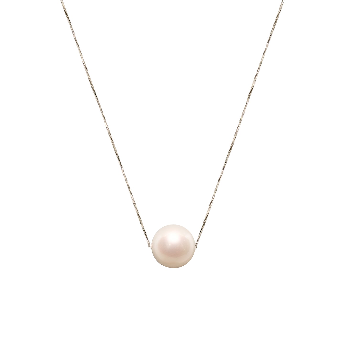Gold-filled Solitaire Pearl Necklace
