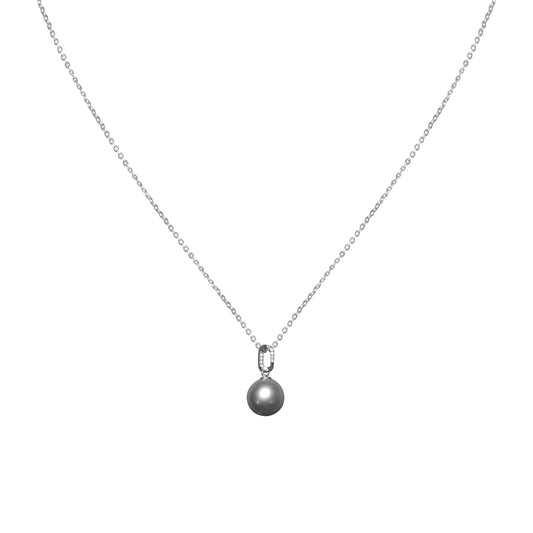 18K Gold Tahitian Moon Necklace