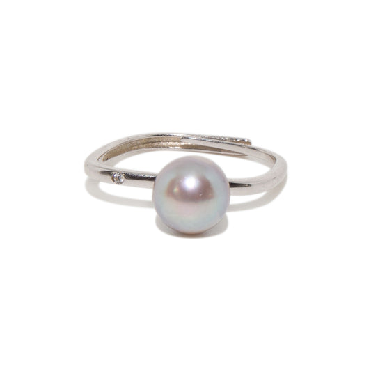 Blue Akoya Seawater Pearl Structural Ring