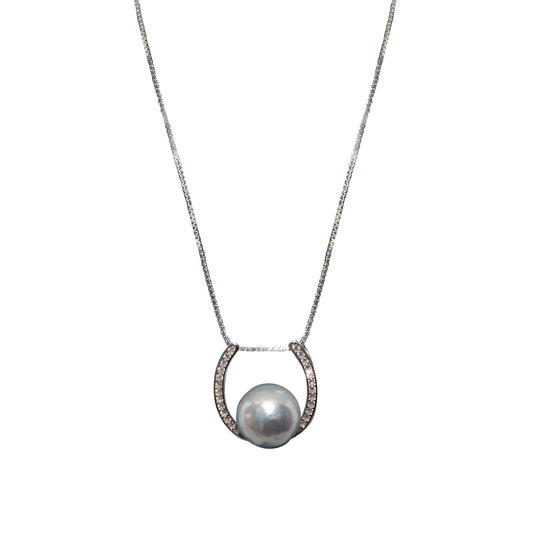 Akoya Halo Necklace