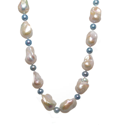 Baby Blue Baroque Necklace