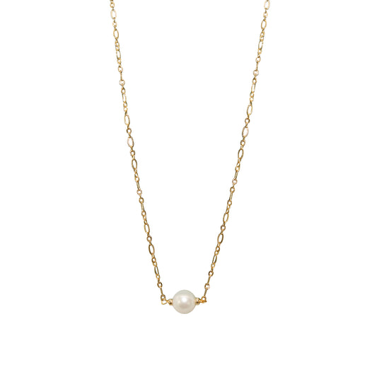 Golden Link Necklace, 9mm