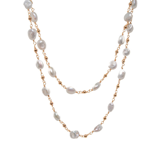 Keshi Cascade Necklace
