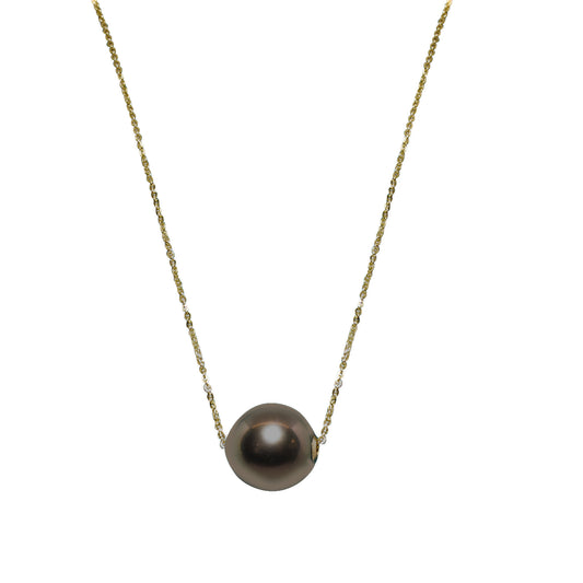 Midnight Radiance 18K Gold Tahitian Necklace