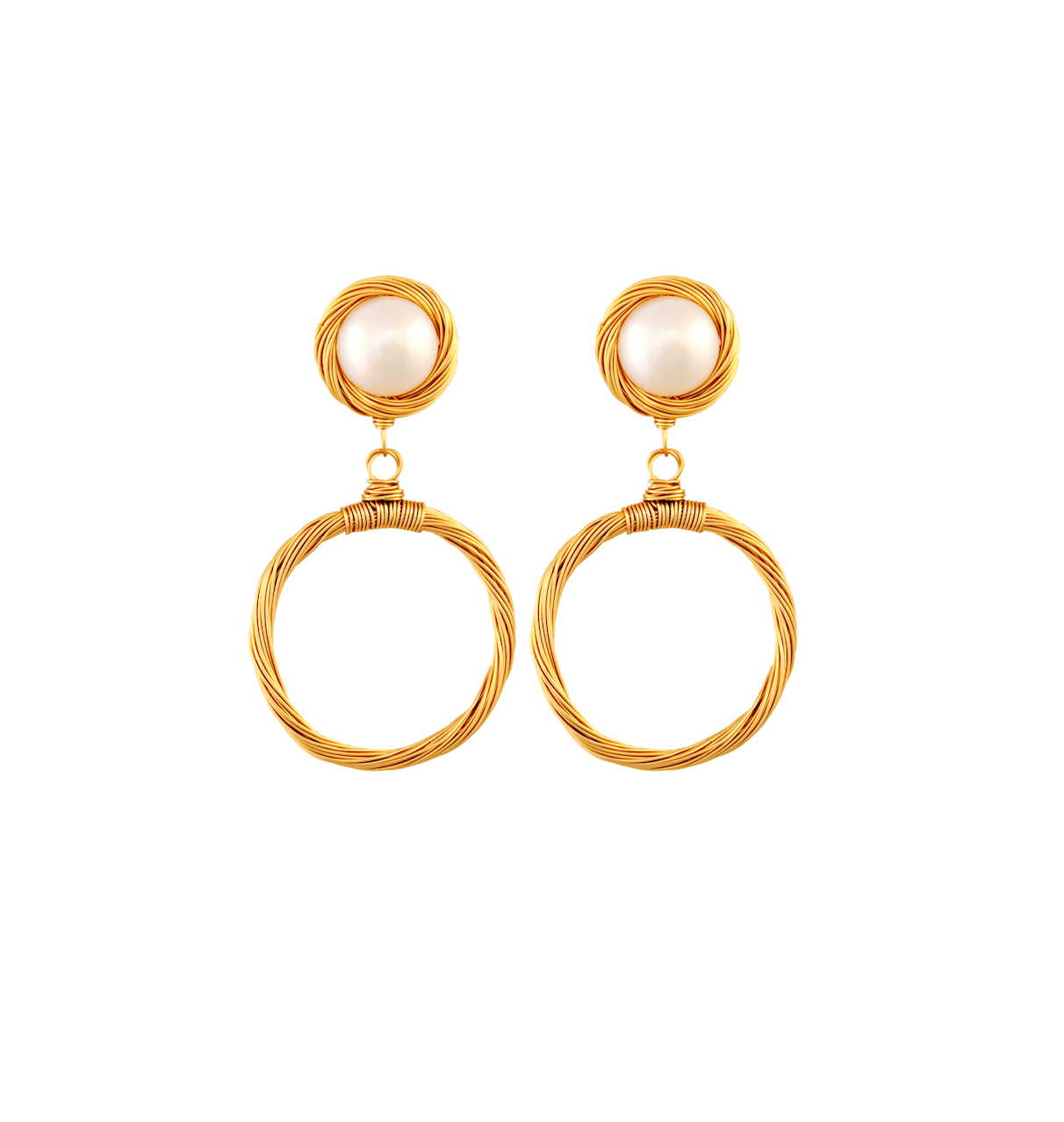 Aura Pearl Hoops