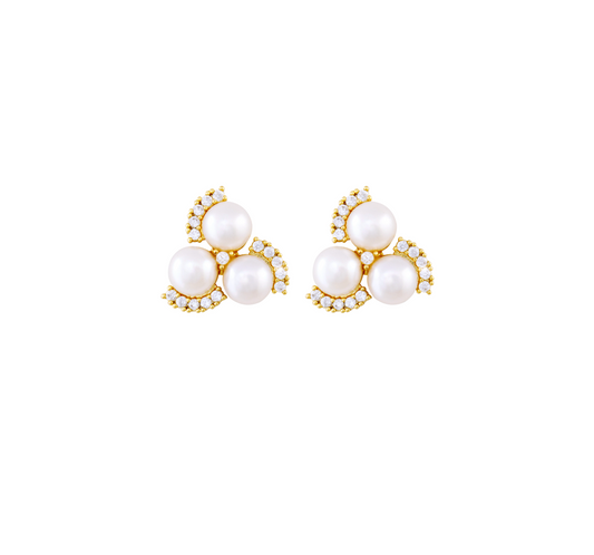 Trio Pearl Studs