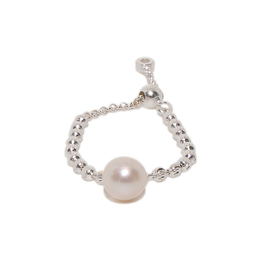Silver Beaded Ring