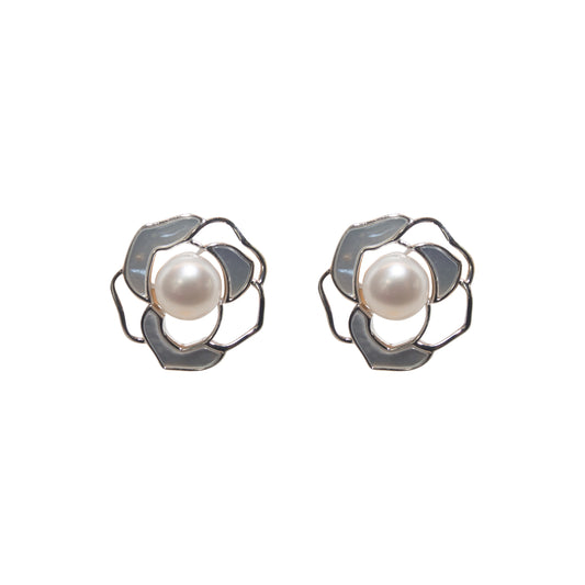 Silver Rosette Studs