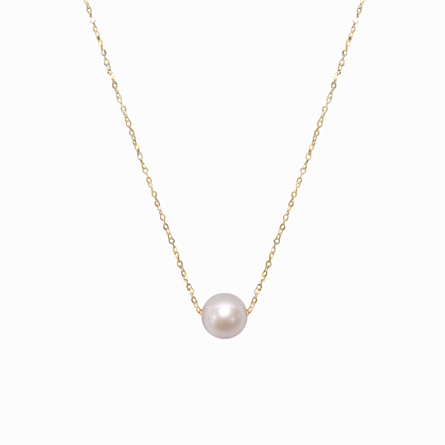 Solitaire Pearl Necklace, 7 mm